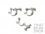 Clip On Earrings with Screw Back - Silver Plated